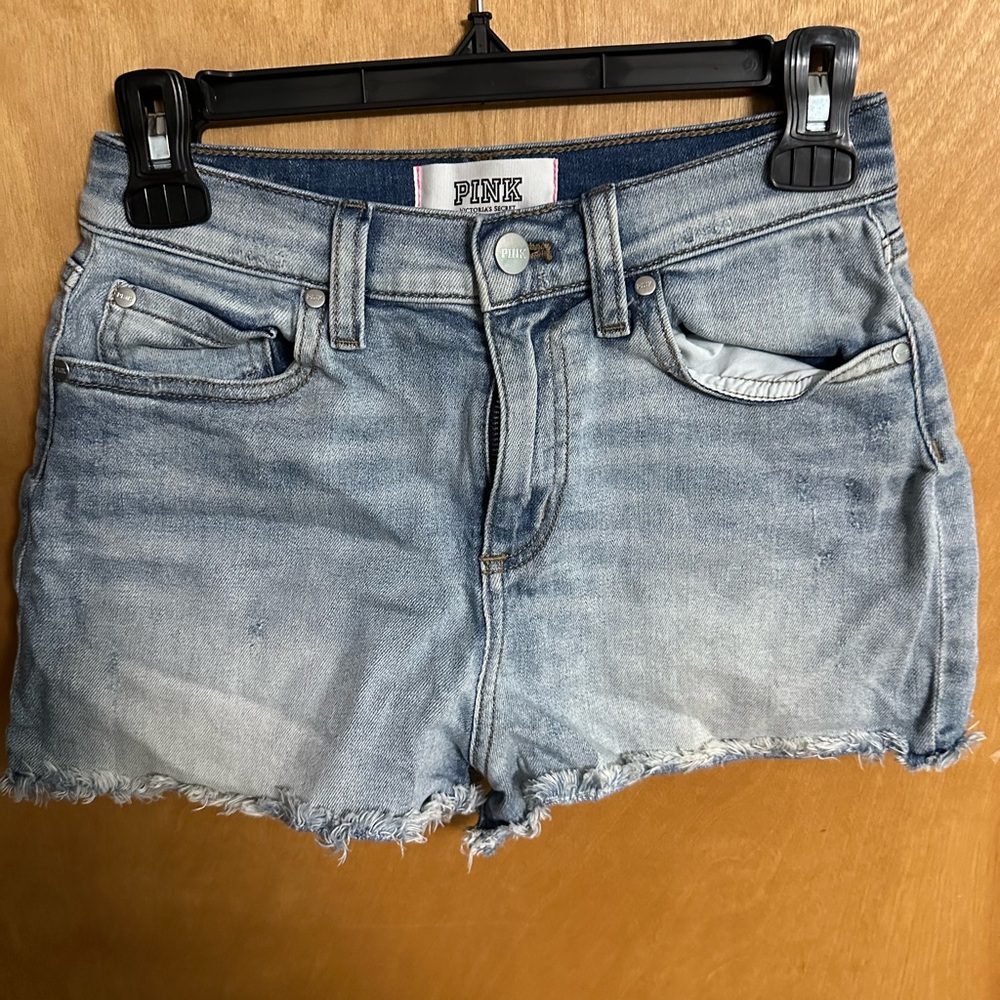 VS Pink denim shorts high rise